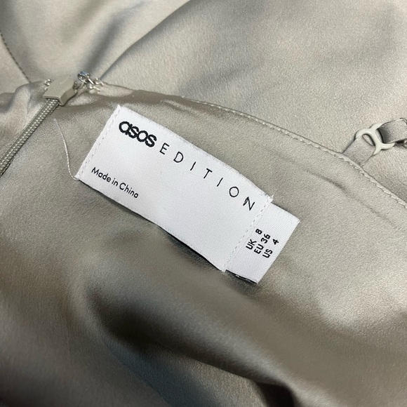 ASOS Gray Spaghetti Strap Maxi Dress for Weddings - Picture 8 of 8